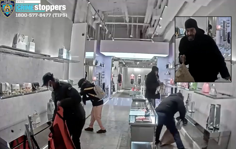 Video shows four suspects raiding the Givenchy at 94 Greene St. on the morning of Feb. 11, 2023