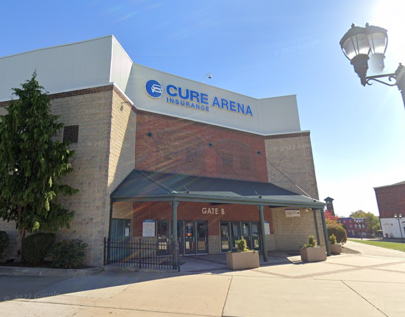 The CURE Insurance Arena, where a 23-year-old man was stabbed to death on Thursday.
