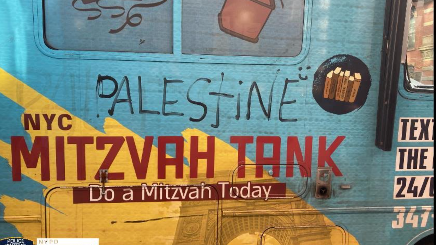 'Mitzvah Tank' vandalized in 2nd NYC attack in months