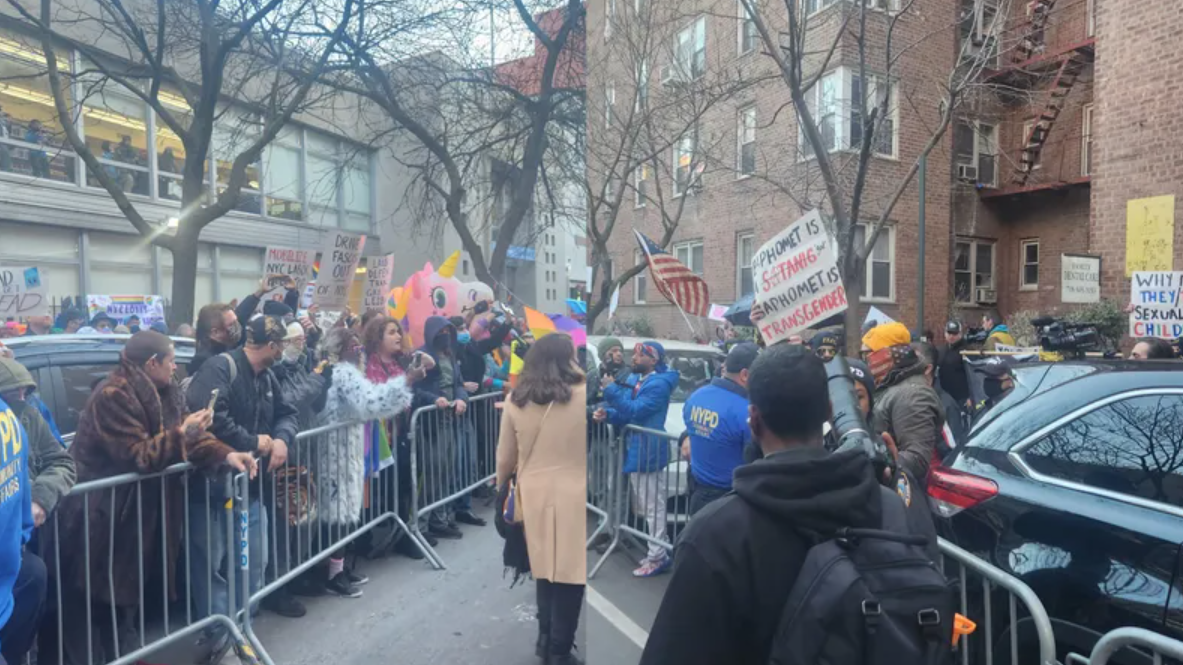 NYPD arrest pro-Drag Story Hour demonstrator for throwing rock at Queens anti-LGBTQ protest