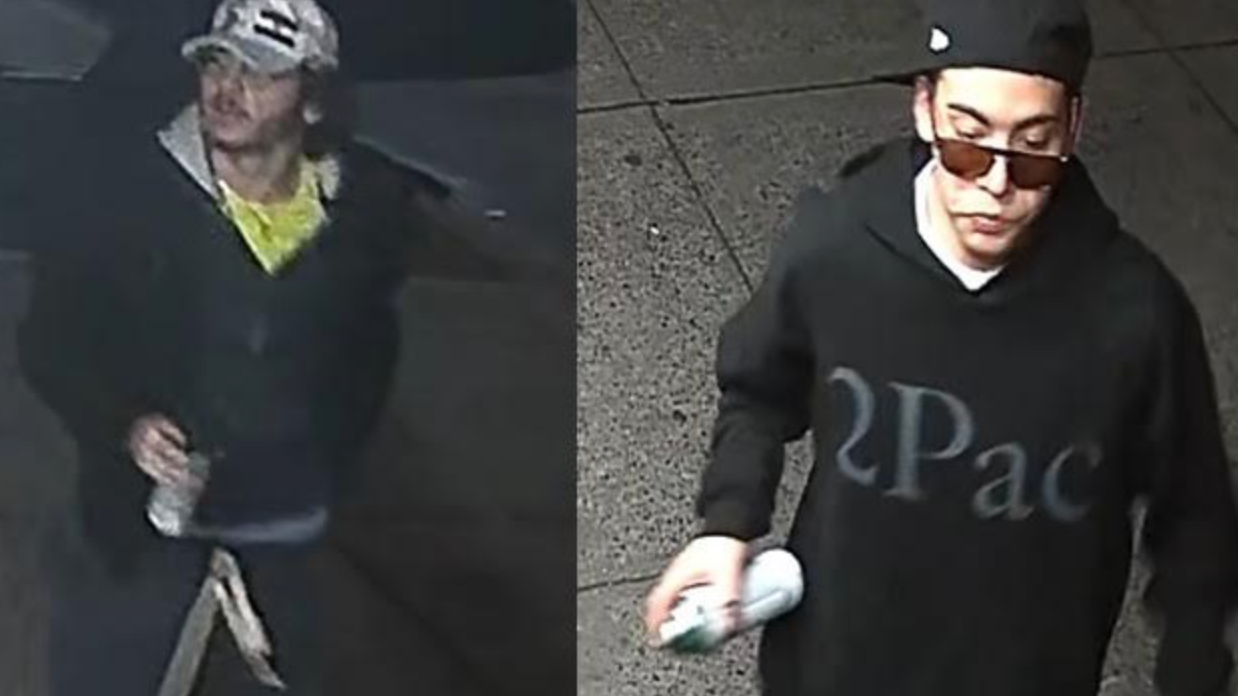 Man in 2Pac attire among 2 that spray-painted N-word on Queens restaurant
