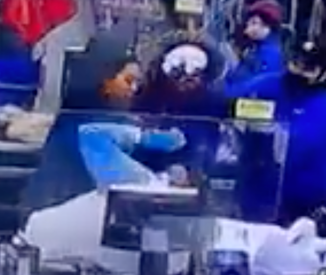 The cashier at the Bronx Food Universe store was attacked Sunday.