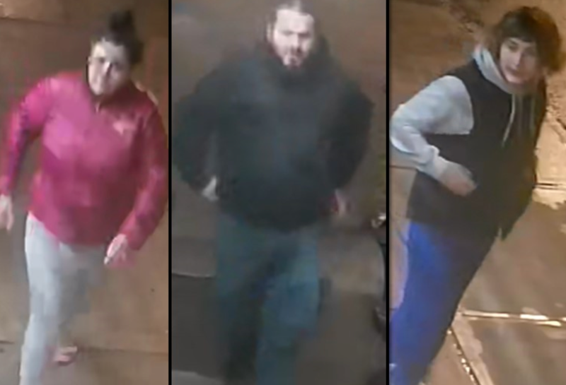 The NYPD released three photos of five the attackers sought in Wednesday's brutal stabbing.