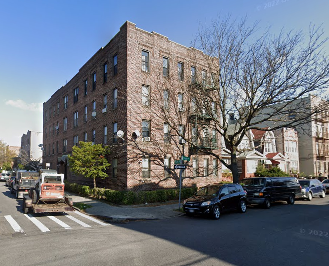 The corner of East 45th Street and Snyder Avenue, where three people were shot on Saturday.