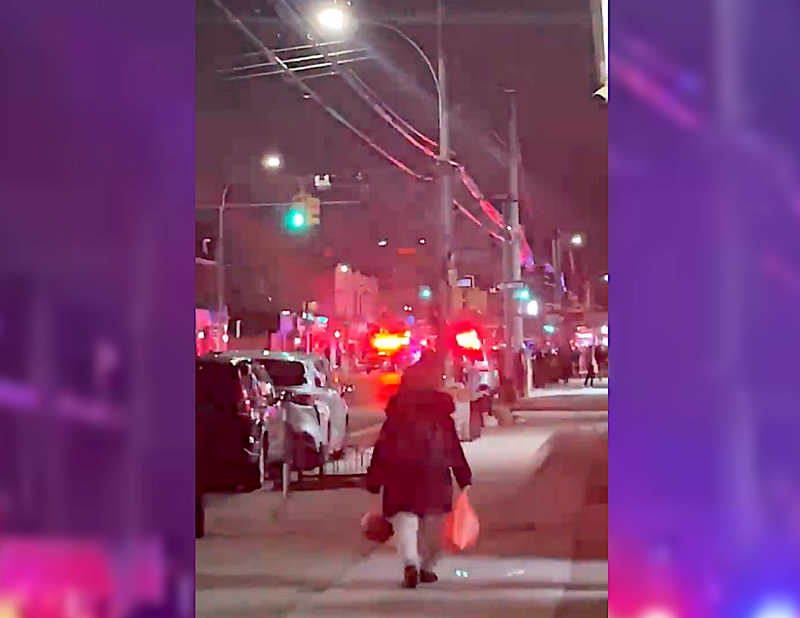 Police descended on the scene around 8:30 p.m