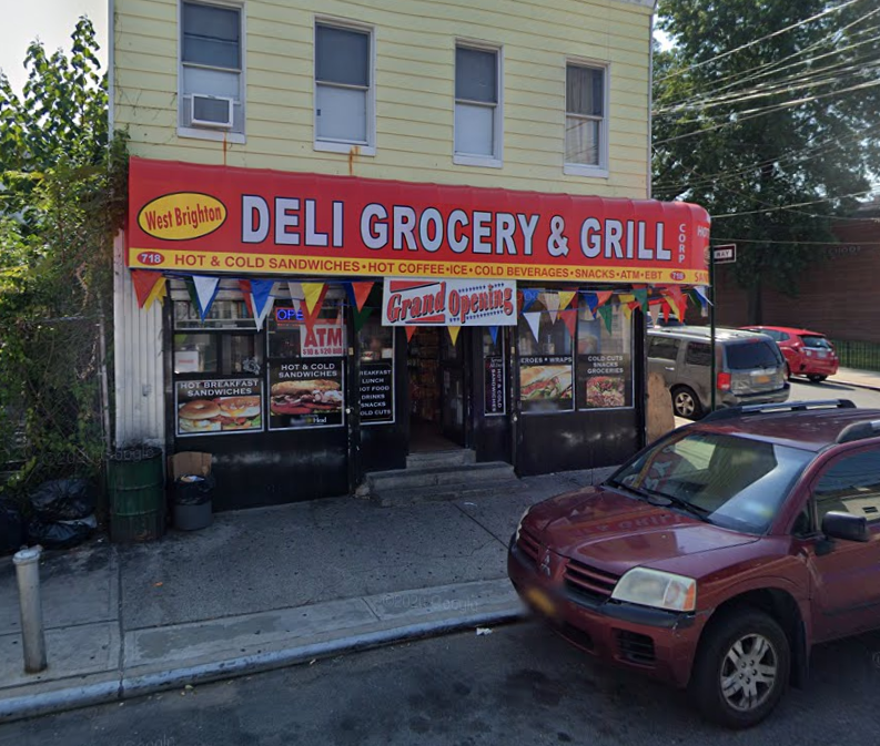 West Brighton Deli Grocery & Grill, where a woman was attacked with bleach on Tuesday.