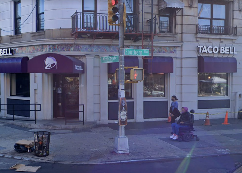 The Bronx Taco Bell where a 12-year-old boy was stabbed on Thursday 