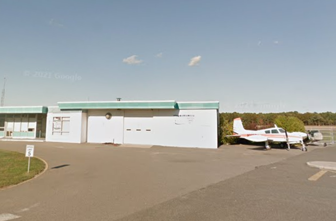 Brookhaven Airport, where Queens Assemblyman Clyde Vanel took off before he crash landed on a Long Island beach.