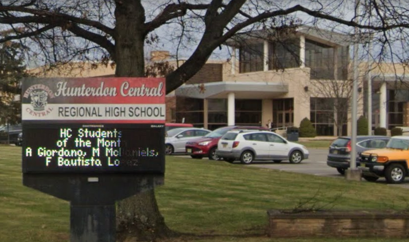 Hunterdon Central Regional High School, where a board member allegedly ran a transphobic Twitter account.