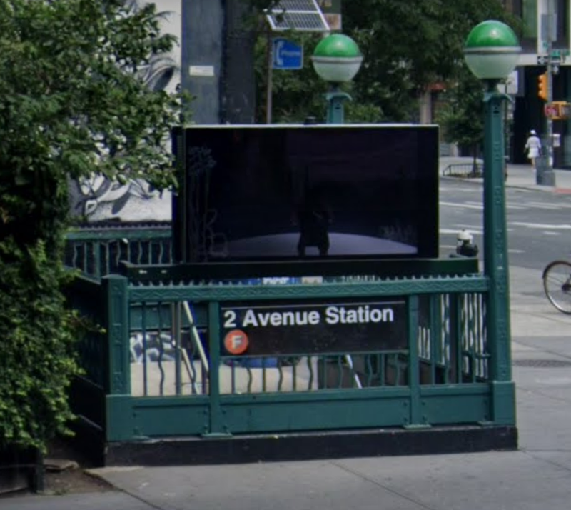 The 2nd Avenue F train station, where an MTA worker was assaulted early Sunday morning.