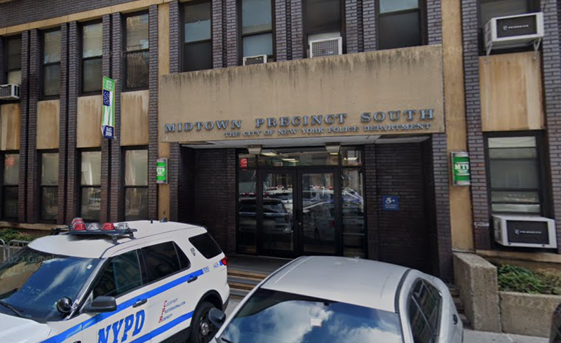 The Midtown South Precinct stationhouse on West 35th Street near Ninth Avenue
