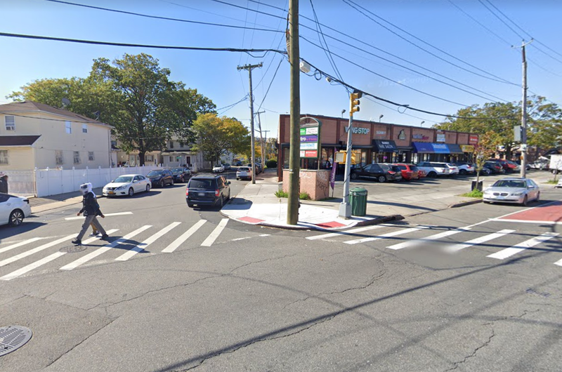 The intersection of Selover Road and Merrick Boulevard, where a 23-year-old man was fatally shot early Saturday morning.