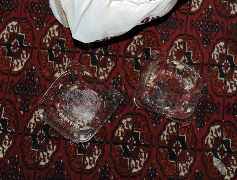 The cheesecake residue found on the dessert container contained a highly potent sedative.