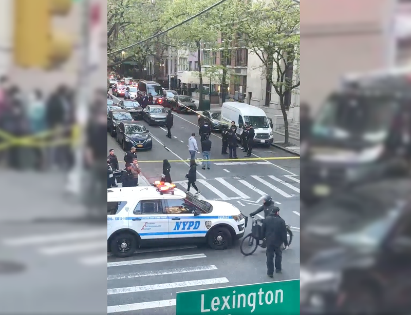 Police cordoned off an area of Midtown Wednesday