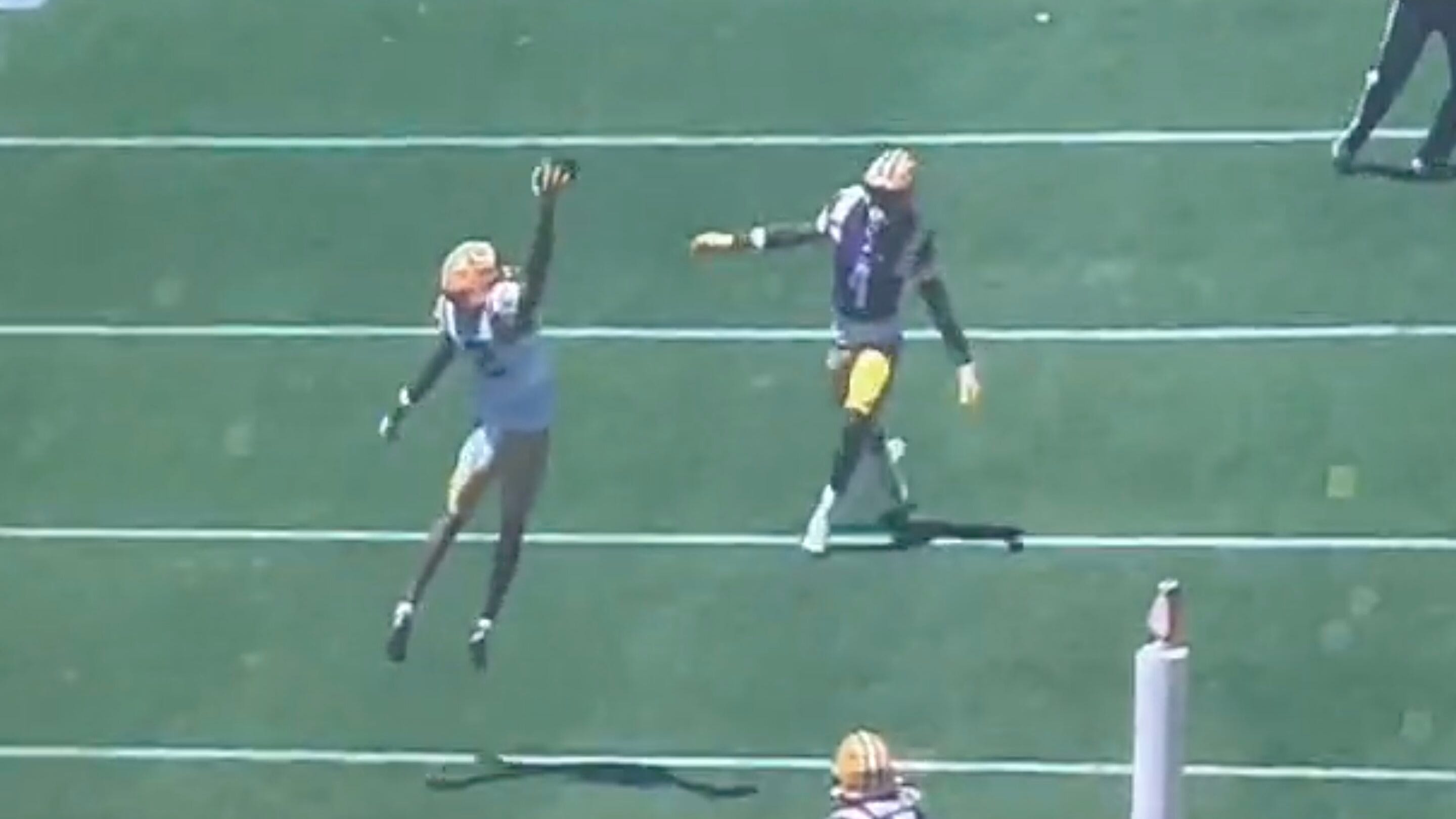Watch: LSU's Kyren Lacy nabs spectacular, 70-yard TD on first play of Spring Game