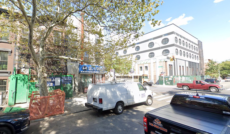 Quincy Street near Marcus Garvey Boulevard, where a 17-year-old boy was fatally stabbed on Tuesday.