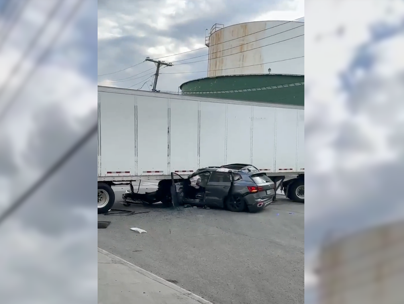 A man in a stolen SUV crashed into a tractor-trailer while fleeing police in the Bronx on Tuesday evening