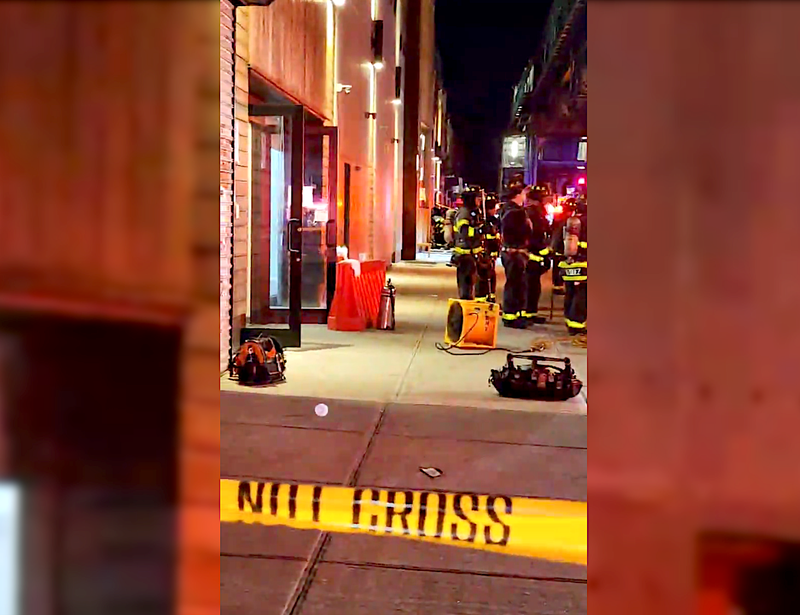 Dozens of FDNY members responded to the scene of a hazmat situation at the World Spa in Midwood on Thursday night