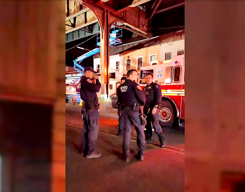 Dozens of FDNY members were at the scene late Wednesday