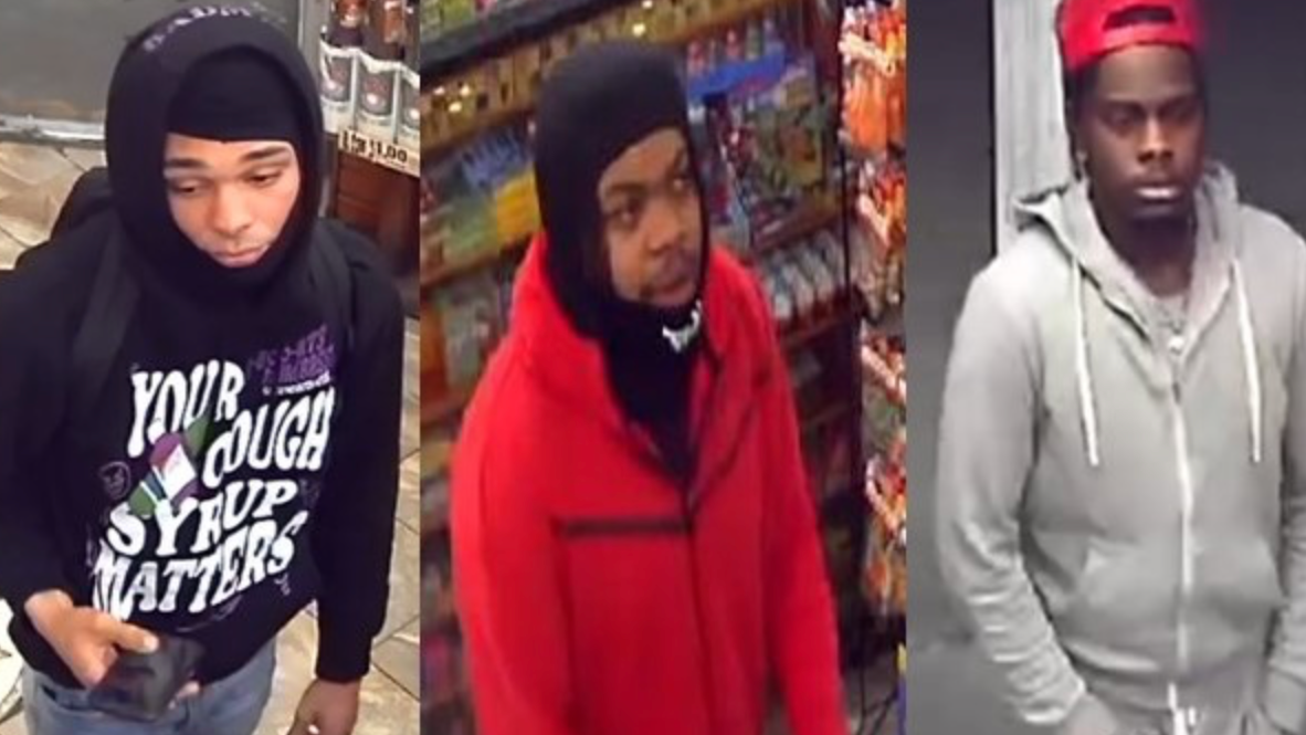 Victims pistol-whipped, punched in Queens deli robberies; 3 sought