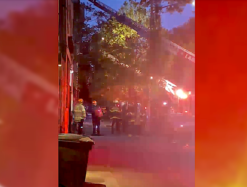 Firefighters raced to the scene after a 911 call was made around 5 a.m
