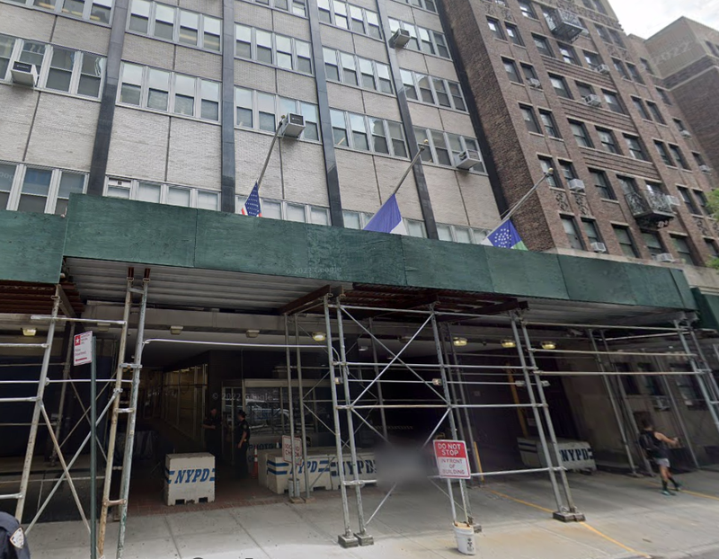 The Gramercy Park NYPD training facility that is being converted into a temporary shelter for asylum seekers.
