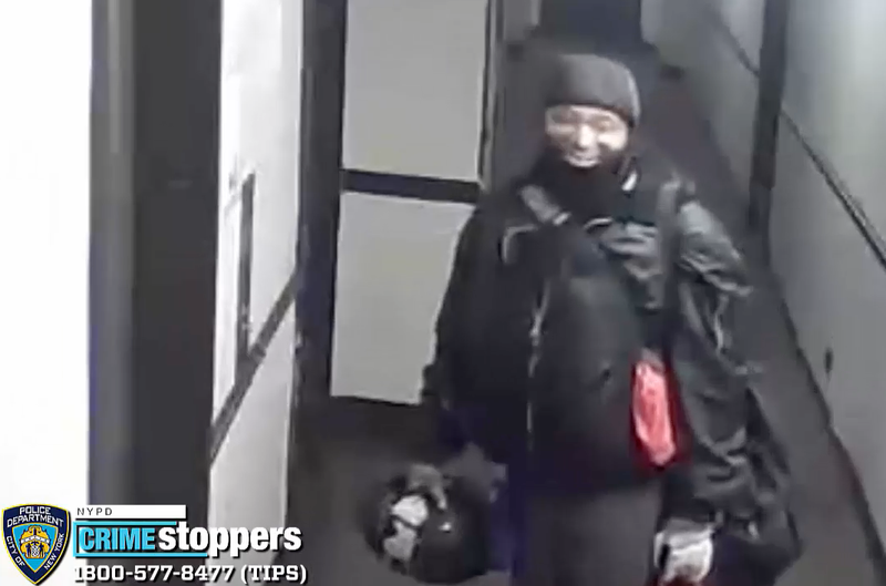 New video shows the suspect in a hallway of a building LeFrak City in Elmhurst