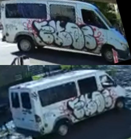 Security cameras captured an image of the van.