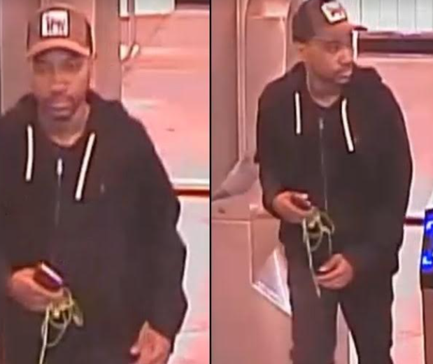 Security cameras captured images of the suspect.