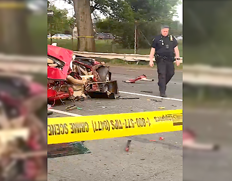 The 14-year-old passenger died at the scene, while the BMW's 16-year-old driver was hospitalized in stable condition