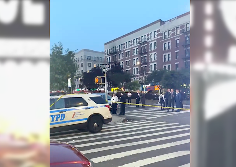 Police are investigating are searching for a gray Audi SUV that fled the scene