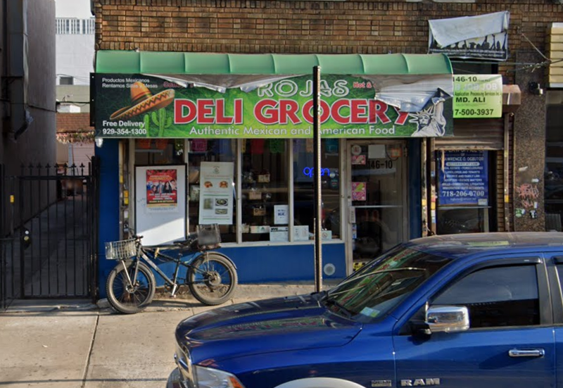 Rojas Deli Grocery, the bodega where Fraley shot a man during a robbery.