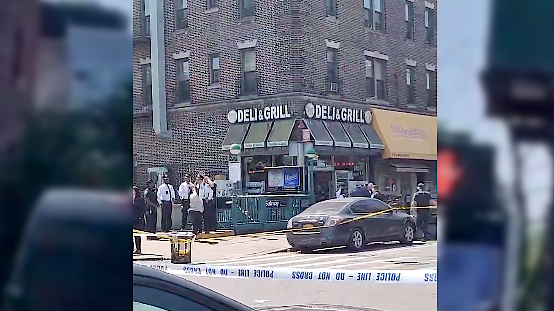 2 teen bystanders shot outside Brooklyn subway station; cops search for pair of gunmen