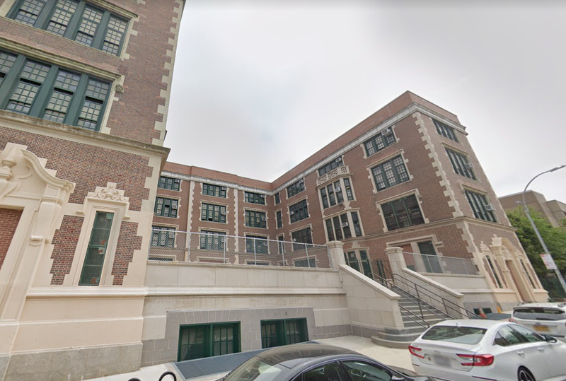 Public School 295, also called the New Voices School of Academic & Creative Arts, where a teacher was arrested for assaulting a student on Monday.
