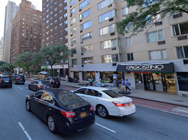 First Avenue between East 53rd and East 54th Street, where a fire caused two manholes to explode.