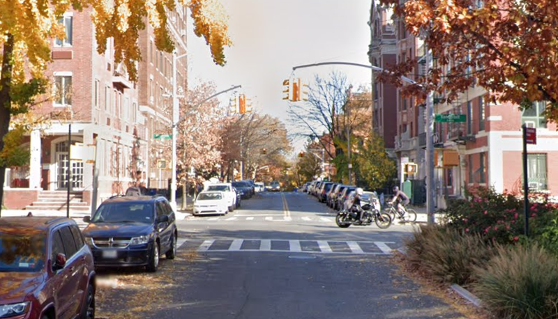 The intersection of Gates and Vanderbilt Avenue, where Mott killed an infant while driving the wrong direction.