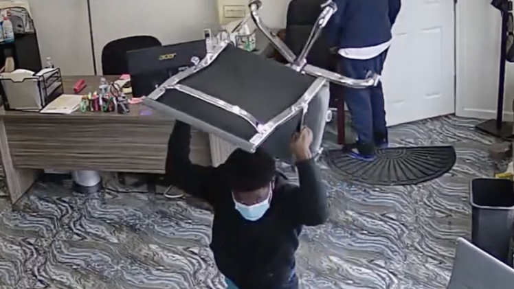 VIDEO: LI office workers attacked, 2 suspects sought
