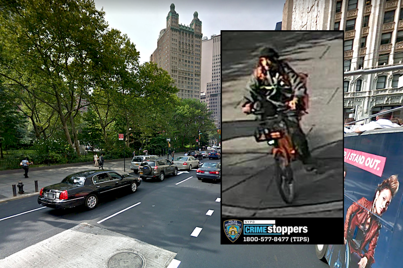 Police are searching for a hit-and-run e-bike rider who's believed to be a Grubhub deliveryman
