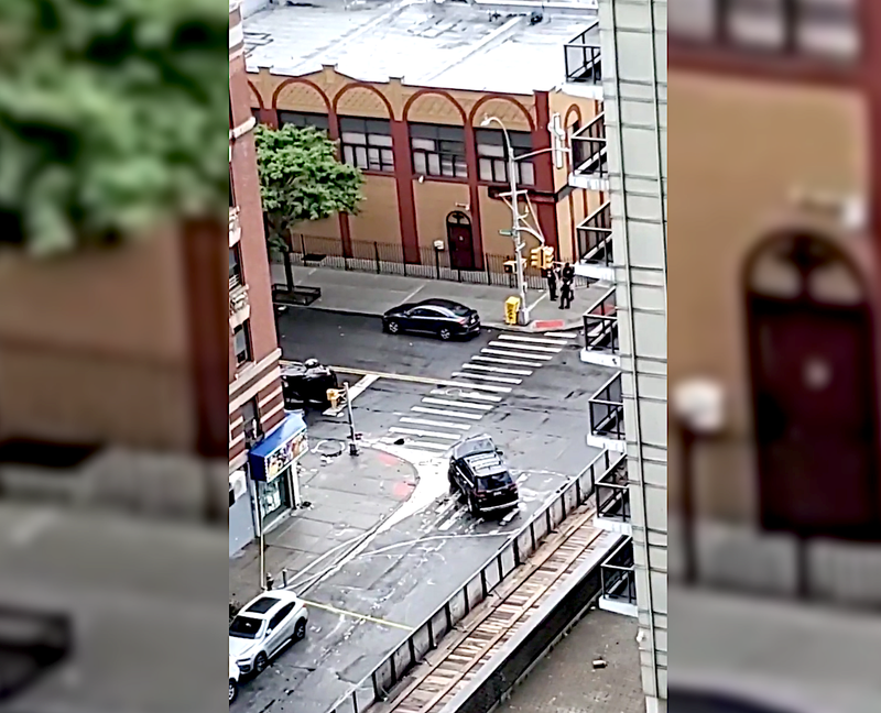 Police shut down the intersection as they investigated the crash