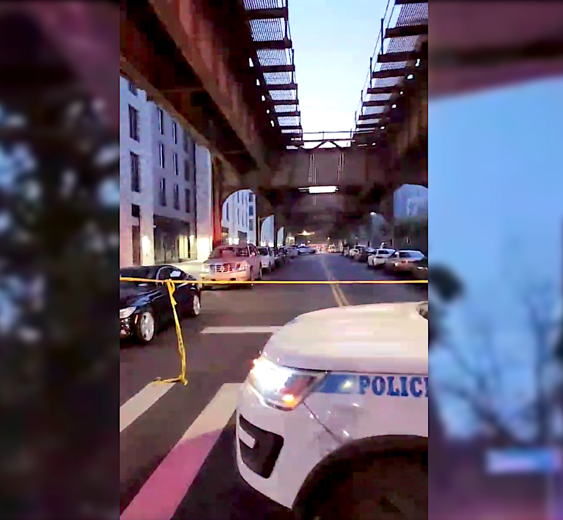 Police tape blocks off a street in Brownsville on Wednesday morning