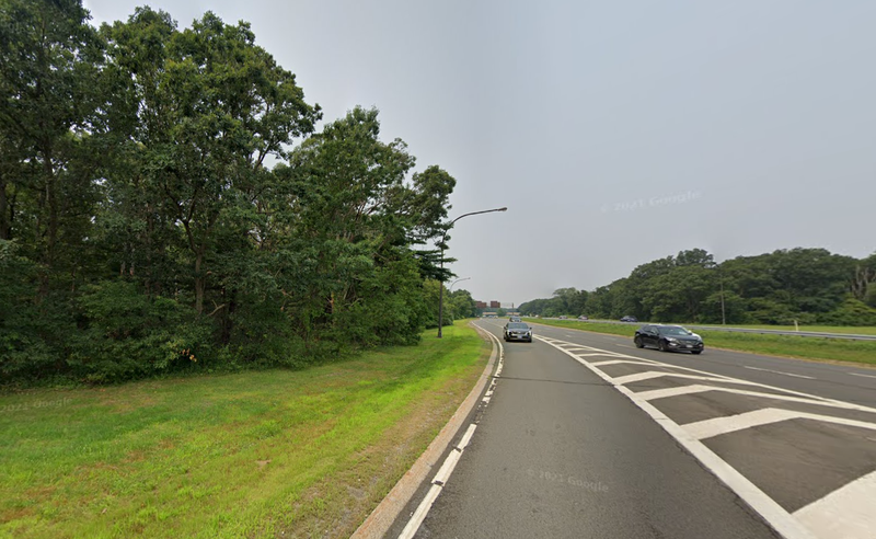 The remains were found in a wooded area near exit 40 on the eastbound side of the Southern State Parkway, police said
