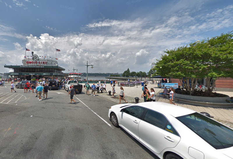 A man was stabbed at Pier 84, near Circle Line Sightseeing Cruises and the Intrepid Museum, on Thursday morning