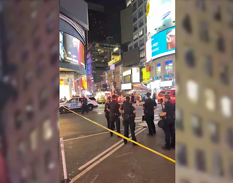 Police investigated overnight Monday after three teens were shot in Times Square