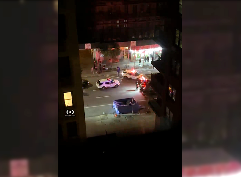 Police responded to the scene after the shooting around 12:30 a.m. Wednesday