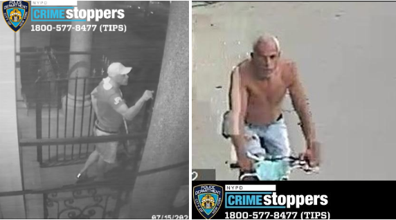 Police footage of the suspect in two separate purse snatching incidents on the East Side, ten days apart.