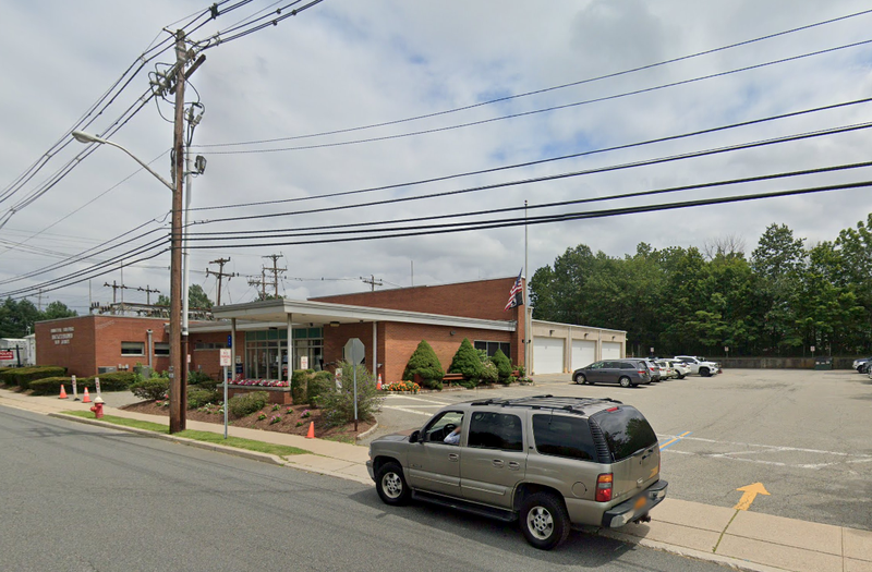 The man allegedly sat on an unmarked cop car outside the Hackettstown Police Department on Wednesday morning