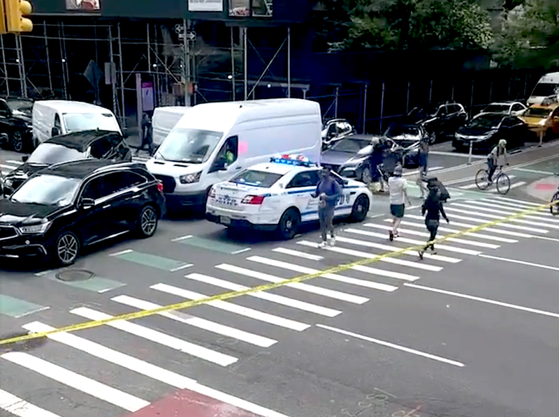 The cyclist hit the 59-year-old victim at East 38th Street and Second Avenue in Murray Hill