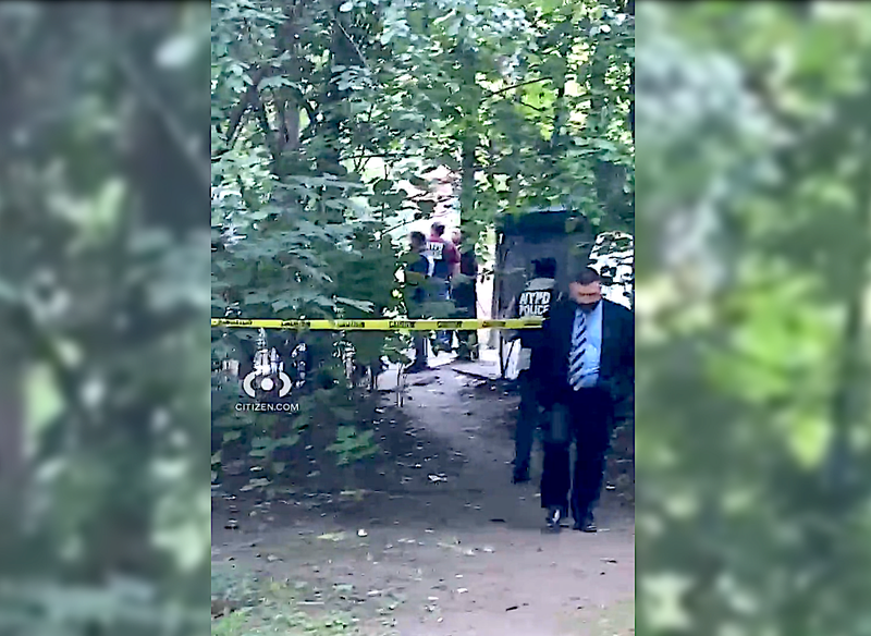 Police investigated at the scene throughout the day Tuesday