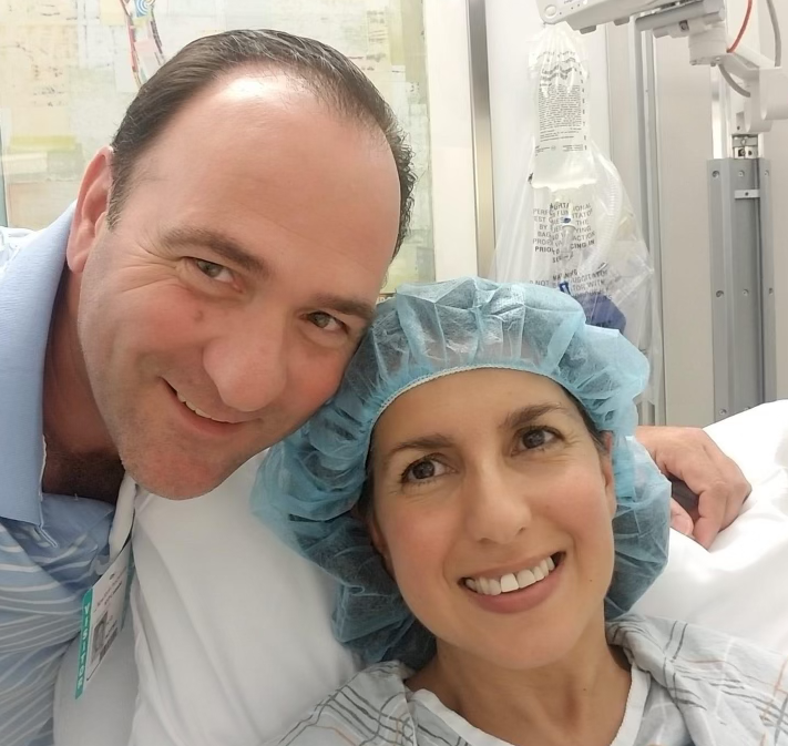 Guy and Lisa Calla during Lisa's donation