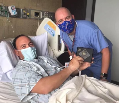 Guy Calla donates his kidney.